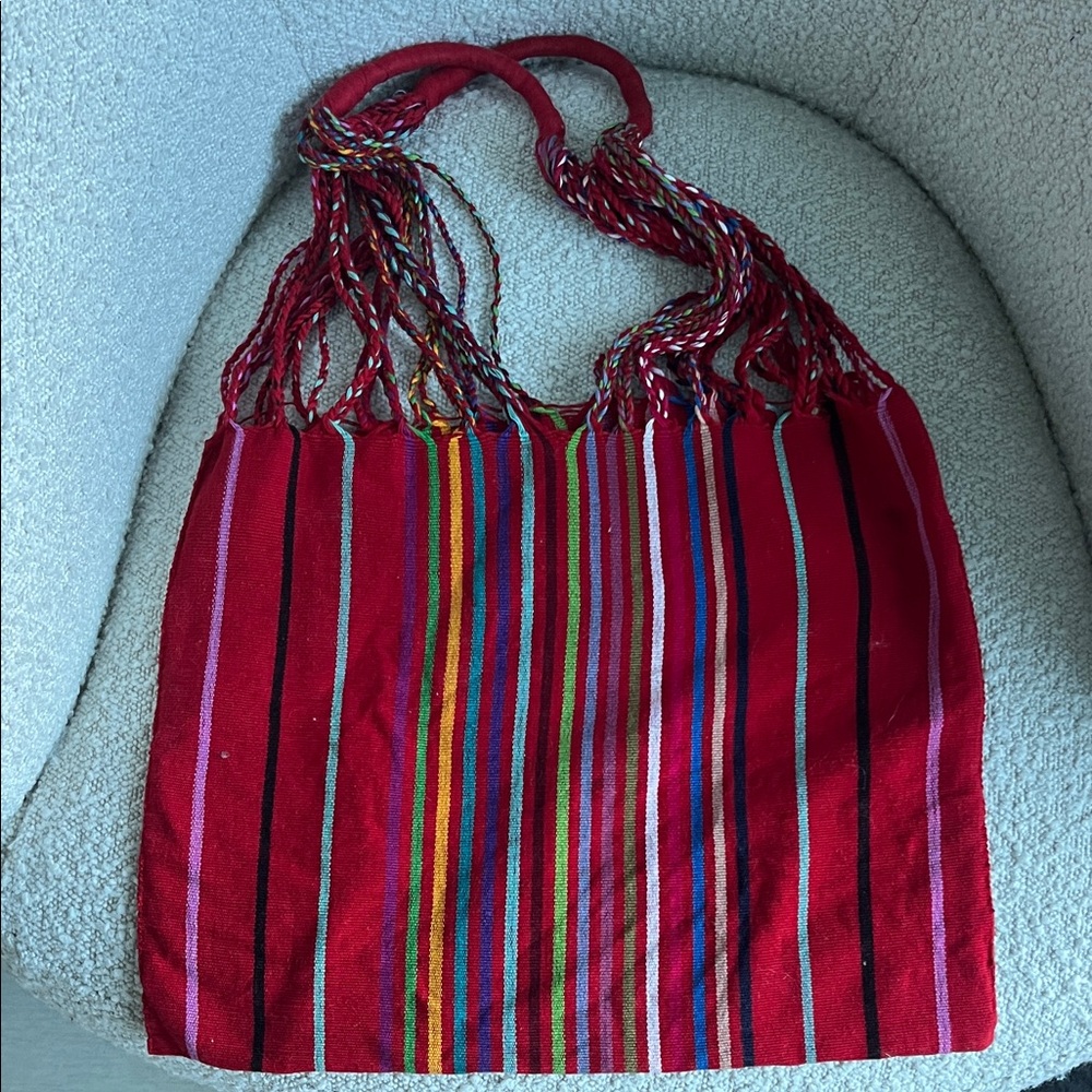Colorful Striped Tote Bag